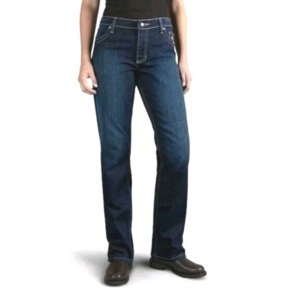 Harley Davidson Women's SZ 8 Mid-Rise Boot Cut Embellished Jeans 99176-16VW - Picture 2 of 16